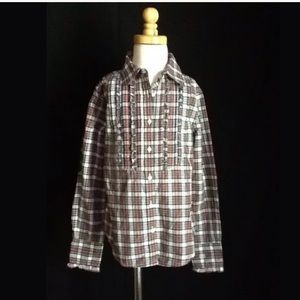 NWT Plaid Ruffle Yoke RALPH LAUREN Shirt 7